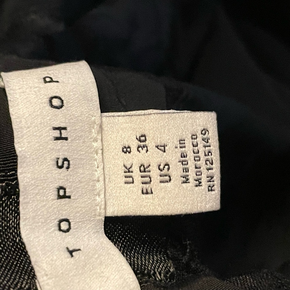 Topshop Asymmetrical Dress - Black